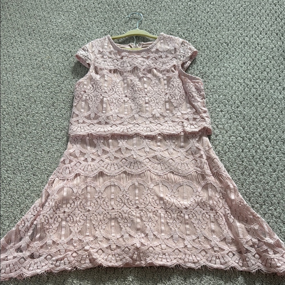 love, Fire Blush Lace Kids Dress